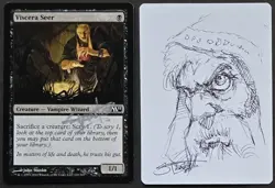 SKETCHED MtG Magic John Stanko _ Magic 2011 Artist Proof _ VISCERA SEER _ 1/50! - Image 1