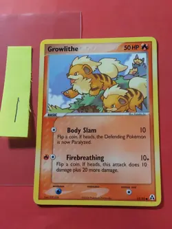 2006 Pokemon EX Legend Maker #55 Growlithe, C, NF/H, cd1 - Image 1