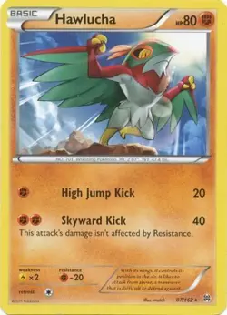 Hawlucha 87/162 Breakthrough Rare Light Play Pokemon DNA GAMES - Image 1