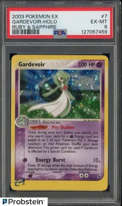2003 Pokemon Ex Ruby & Sapphire #7 Gardevoir Holo PSA 6 EX-MT - Image 1