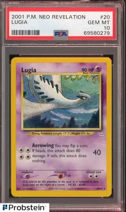 2001 Pokemon TCG Neo Revelation #20 Lugia PSA 10 GEM MINT - Image 1