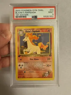 2000 Pokemon - 1st Edition Blaine’s Rapidash Gym Challenge 33/132 - PSA 9 Mint! - Image 2
