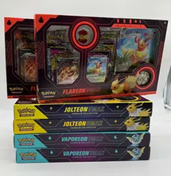 Pokemon TCG Jolteon Flareon Vaporeon VMAX Premium Collection Boxes (2 SETS) - Image 2