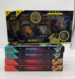 Pokemon TCG Jolteon Flareon Vaporeon VMAX Premium Collection Boxes (2 SETS) - Image 3