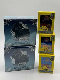 Lot of (3) Japanese Yokohama Decks w/ (2) Pokemon PC Silver Tempest ETB's - Image 1