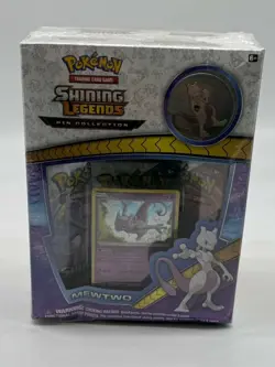 Pokemon TCG Shining Legends Pikachu & Mewtwo Pin Collection Boxes - Image 1
