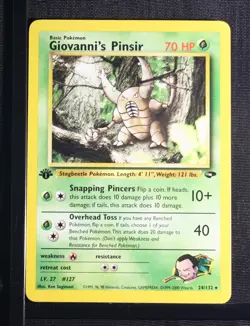PSA 9 MINT 2000 Pokemon Gym Challenge #24 Giovanni's Pinsir 1st Edition !!! - Image 2