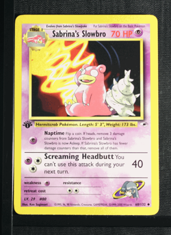 PSA 9 MINT 2000 Pokemon Gym Heroes #60 Sabrina's Slowbro 1st Edition !!! - Image 3