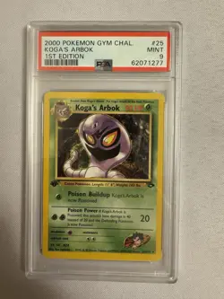 2000 Pokemon - 1st Edition Koga’s Arbok Rare Gym Challenge 25/132 - PSA 9 Mint! - Image 1