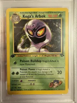 2000 Pokemon - 1st Edition Koga’s Arbok Rare Gym Challenge 25/132 - PSA 9 Mint! - Image 3