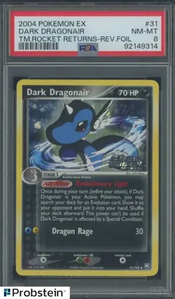 2004 Pokemon Ex Tm Rocket Returns #31 Dark Dragonair PSA 8 NM-MT - Image 1