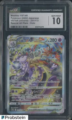 2022 Pokemon Vstar Universe Japanese #221/172 Mewtwo Vstar Holo CGC 10 GEM MINT - Image 1