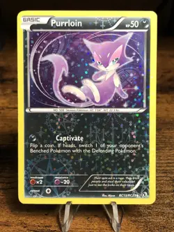 Pokemon TCG Purrloin RC13/RC25 Legendary Treasures Holo Uncommon LP - Image 1