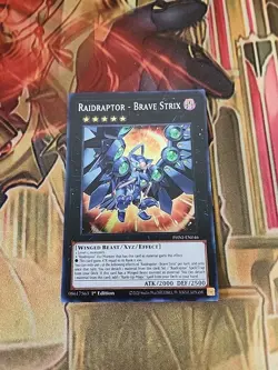 Raidraptor - Brave Strix (PHNI-EN046) - Super Rare - 1st Edition NM Yugioh - Image 1