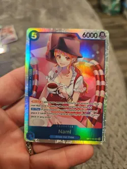 ONE PIECE NAMI OP11-054 SR FIST OF DIVINE SPEED PACK FRESH RAINBOW HOLO - Image 1