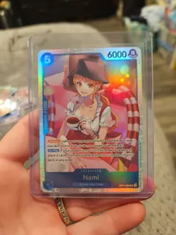 ONE PIECE NAMI OP11-054 SR FIST OF DIVINE SPEED PACK FRESH RAINBOW HOLO - Image 4