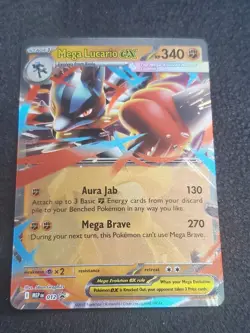 Pokemon TCG Card Mega Lucario ex MEP012 Mega Evolution Black Star Promo NM - Image 1