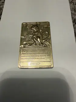 🔥 Mewtwo Pokemon 23K Gold Plated Trading Card Burger King 1999 - Image 3