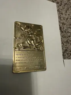 🔥 Mewtwo Pokemon 23K Gold Plated Trading Card Burger King 1999 - Image 4