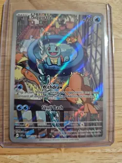 Pokemon Squirtle Holo Illustration TCG Card Stellar Crown 148/142 NM Condition - Image 2