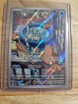 Pokemon Squirtle Holo Illustration TCG Card Stellar Crown 148/142 NM Condition - Image 3