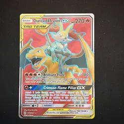 Pokemon TCG Charizard & Braixen GX Full Art Holo Card 212/236 Sm-Cosmic Eclipse - Image 1