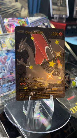 Pokemon Black Charizard V Full Art Black Foil Fan Art Card Card 079/073 - Image 2