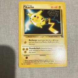 Pokemon Pikachu 50 HP Kids WB Promo Card The First Movie 1999 Regular - Image 1
