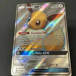 Pokemon Eevee GX TCG Full Art Holo Rare Black Star Promo Card SM242 - Image 2