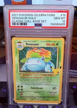 Venusaur Celebrations Classic Series Holo Pokemon Trading Card 15/102 PSA 10 - Image 1