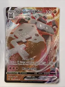 Pokemon TCG Sword & Shield Base Set Stonjourner VMAX Ultra Rare Card 116/202 - Image 1