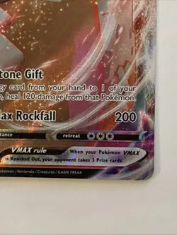 Pokemon TCG Sword & Shield Base Set Stonjourner VMAX Ultra Rare Card 116/202 - Image 4