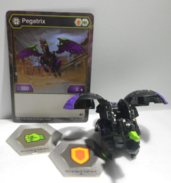 Bakugan Pegatrix Black Darkus Battle Planet B200 - Card - 2 cores - Image 1