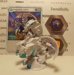 Bakugan Pegatrix Ultra Battle Planet White Haos B300 - Card - Cores - Image 1