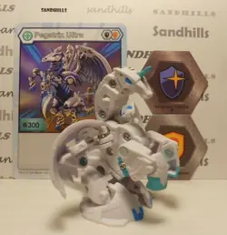 Bakugan Pegatrix Ultra Battle Planet White Haos B300 - Card - Cores - Image 2