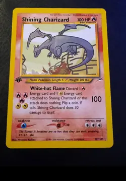 Pokemon Shining Charizard 107/105 Neo Destiny 1st Edition Secret Rare Holo Card - Image 1