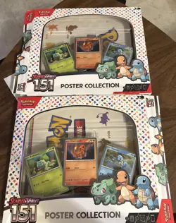 Pokemon Scarlet & Violet 151 Poster Collection Promo Cards Only No Packs X2 - Image 1