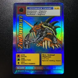 Digimon Cards - 1999 Digi-Battle Foil Holo Zudomon ST-38S Nm - Image 1