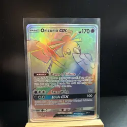 Oricorio GX 255/236 Cosmic Eclipse Rainbow Secret Rare Full Art Pokemon Card NM - Image 1