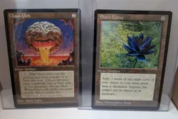 Magic: The Gathering Over-sized 6x9 Promo Cards Black Lotus and Chaos Orb 1996 - Image 1
