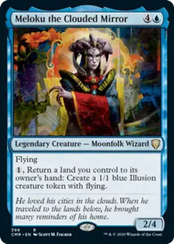 x1 Meloku the Clouded Mirror - Theme Deck Exclusive R MTG Commander Legends M/NM - Image 1