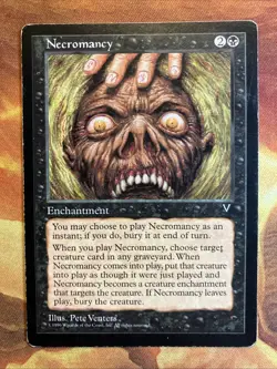 MTG Necromancy Visions Moderately Played Condition Black Vintage! - Image 1