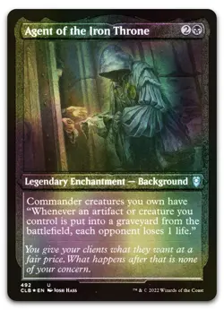 Agent of the Iron Throne (Foil Etched) #492 (NM) Baldur's Gate CLB Magic MTG - Image 1