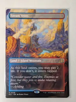 Steam Vents X1 BORDERLESS-NM/M-Lorwyn Eclipsed DOUBLE SIDED - Image 1