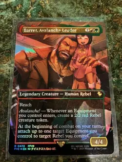 Barret, Avalanche Leader (Borderless) (Chocobo Track Foil) Commander: Final... - Image 1