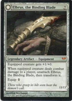 MTG: Dark Ascension: Elbrus, the Binding Blade: Lightly Played Condition - Image 1