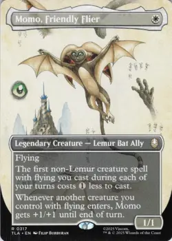 MTG Momo, Friendly Flier (Borderless) (317) | NM | Avatar Last Airbender {TLA} - Image 1
