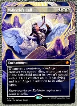 Valkyrie's Call Borderless 302 FDN: Foundations Mythical Magic Of Gathering - Image 1