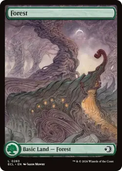 x4 Forest (0283) - Foil L MTG Lorwyn Eclipsed M/NM, English - Image 1