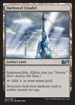 MTG Darksteel Citadel, Magic 2015, Damaged, English - Image 1